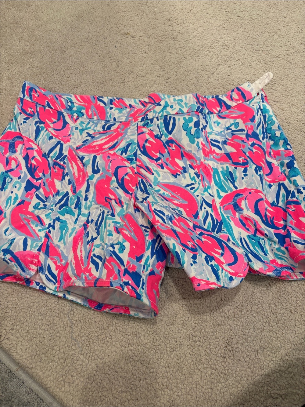 Lilly Pulitzer Pink & Blue lobster shorts size 10